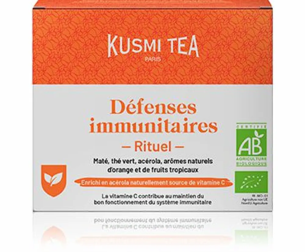 Kusmi Tea Bio Immunabwehr Ritual Grüntee & Mate mit Vitamin C angereichert Best Sale