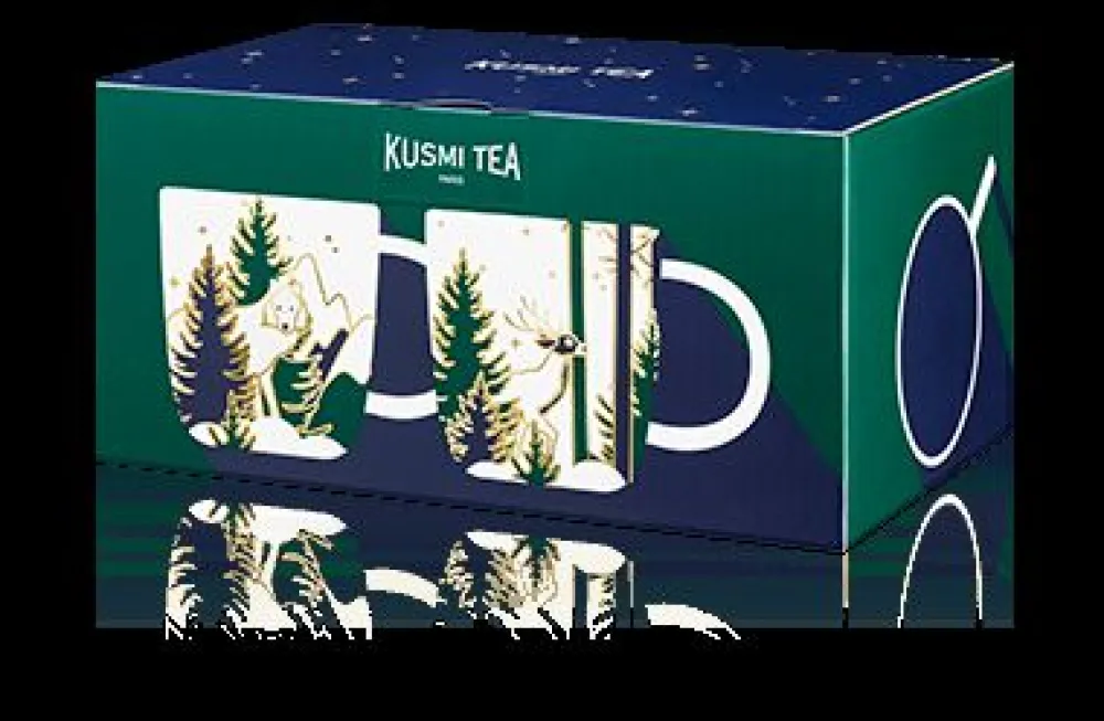 Kusmi Tea Geschenkbox mit zwei Tassen | Weihnachtskollektion Discount