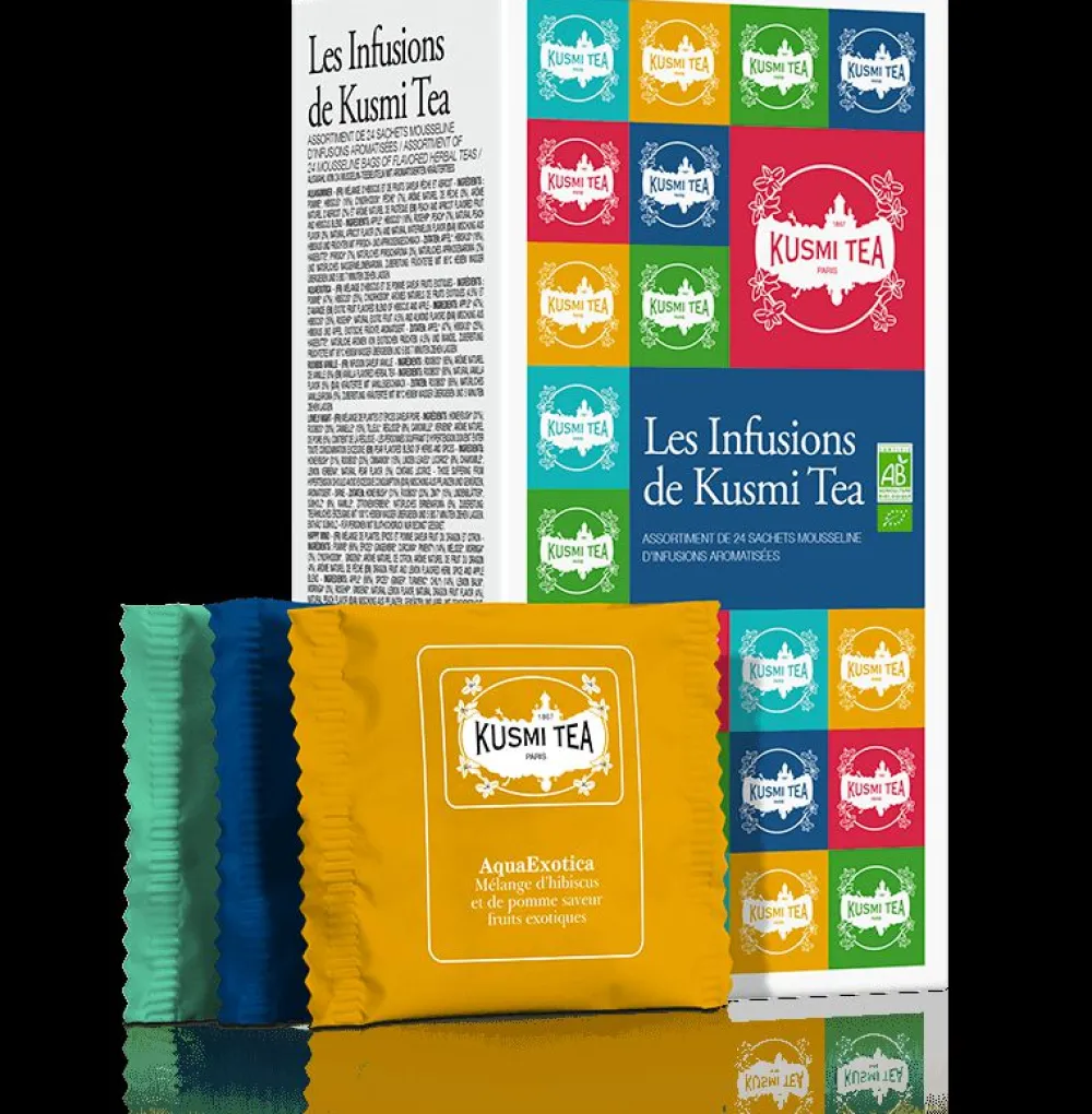 Kusmi Tea Geschenkset Herbal Teas bio Früchtetee Lindenblüten, Hibiskus, Rooibos Store