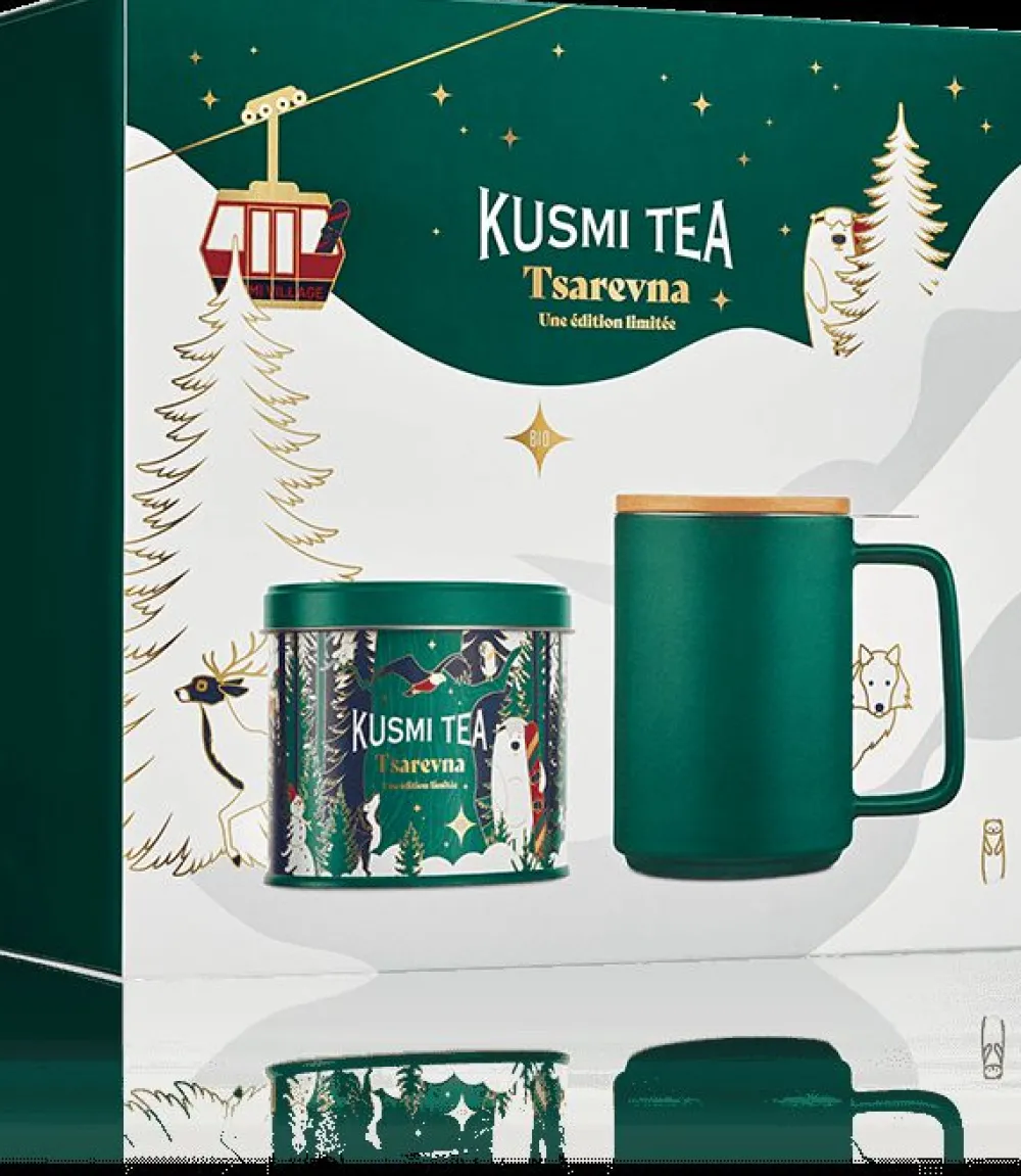 Kusmi Tea Geschenkset Tsarevna Bio Weihnachts-Set Schwarztee, Aufgussbecher Shop