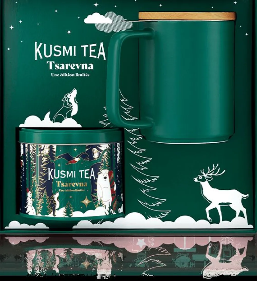 Kusmi Tea Geschenkset Tsarevna Bio Weihnachts-Set Schwarztee, Aufgussbecher Shop