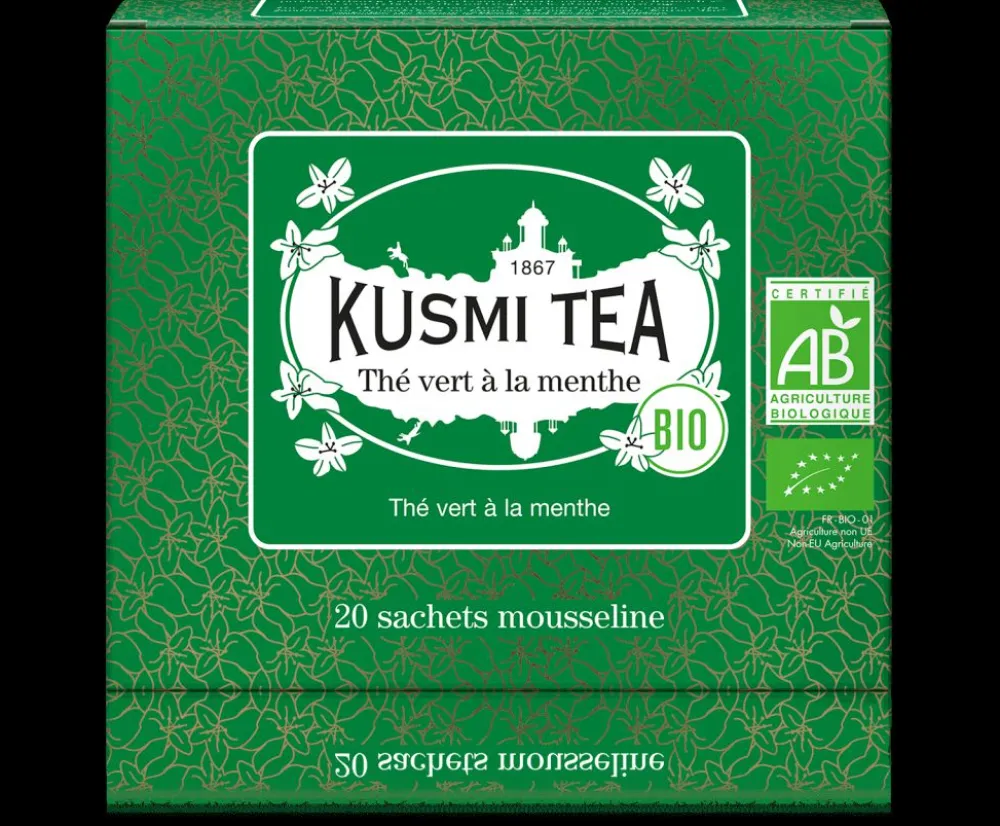 Kusmi Tea Grüner Tee mit Minze bio Gunpowder Tee, Minze Hot