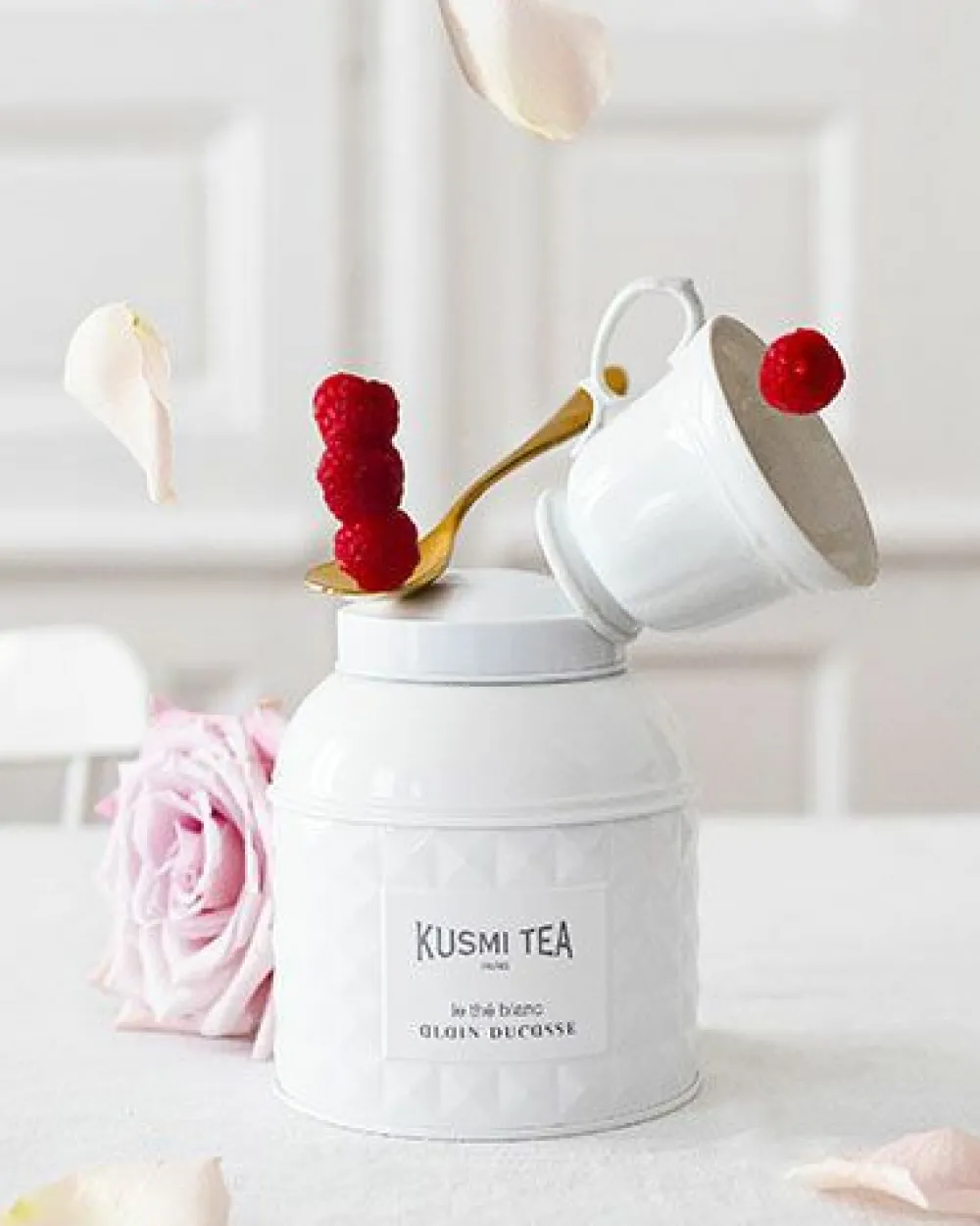 Kusmi Tea Le Thé Blanc Alain Ducasse Bio ﻿Bio-Tee Rose-Himbeere Best