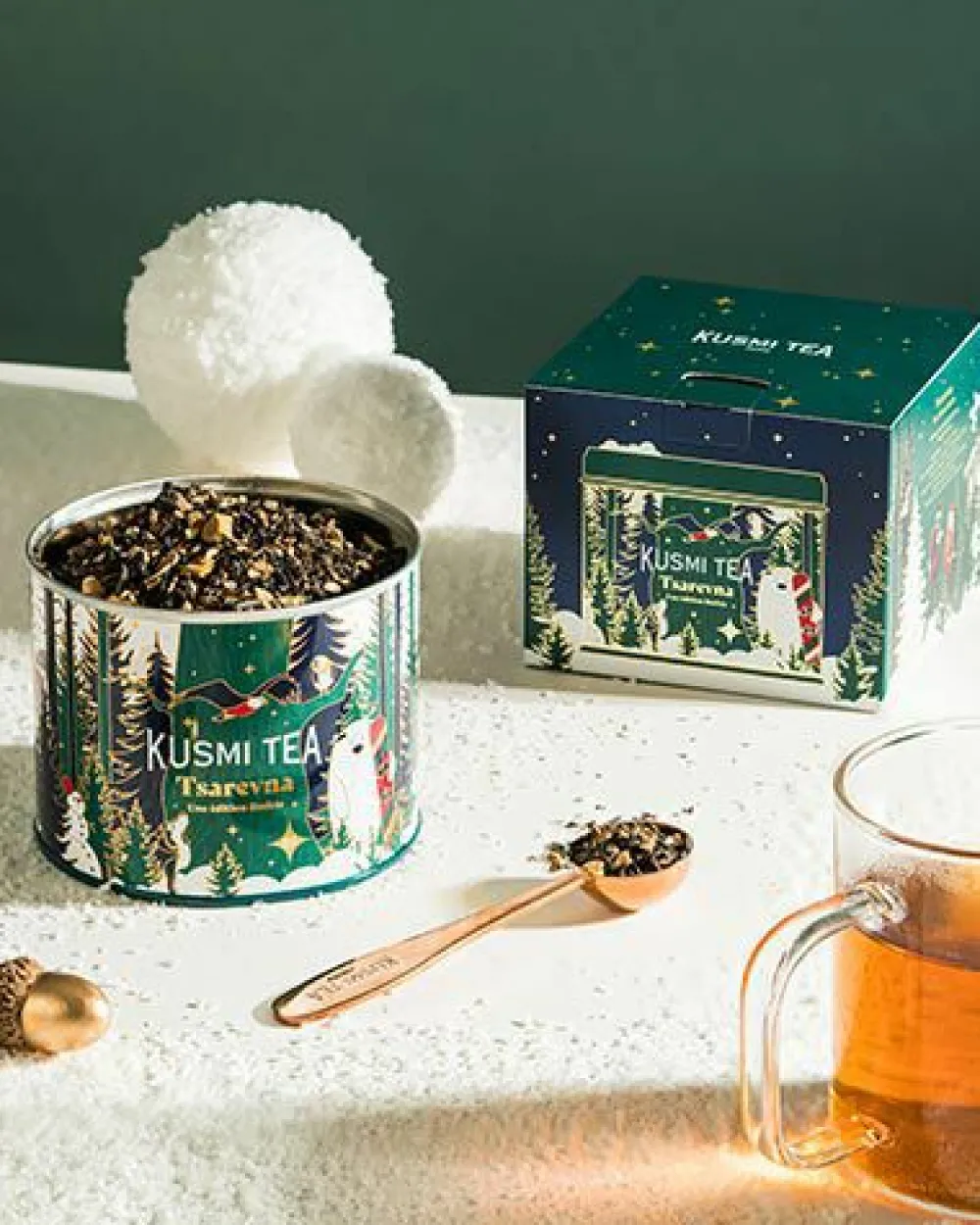 Kusmi Tea Weihnachts-Duo Tsarevna & Glögg Weihnachtlicher Schwarz- und Früchtetee, lose Schüttung Clearance