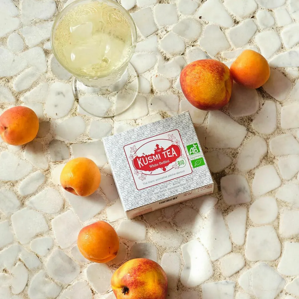 Kusmi Tea White Bellini bio Weißer Tee, pfirsich, aprikose Shop